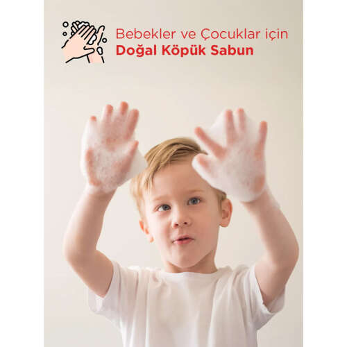 Babyton Çocuklar İçin Doğal Köpük Sabun Çilek 350 ml - 4