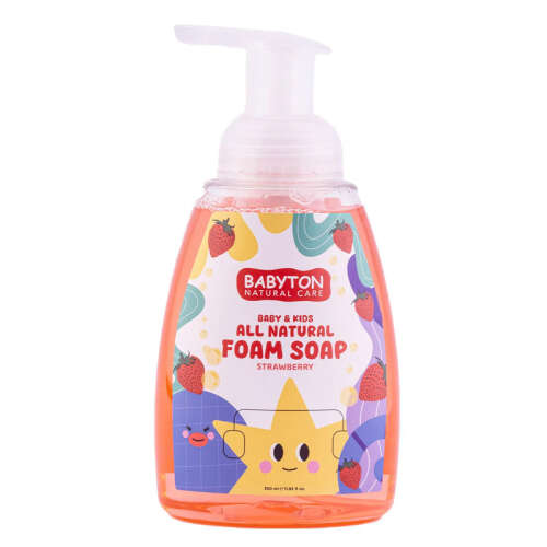 Babyton Çocuklar İçin Doğal Köpük Sabun Çilek 350 ml - Babyton