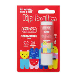 Babyton Doğal Dudak Koruyucu Bitkisel Lipbalm Çilek 5 gr - 1