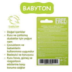 Babyton Doğal Dudak Koruyucu Bitkisel Lipbalm Naturel 5 gr - 2