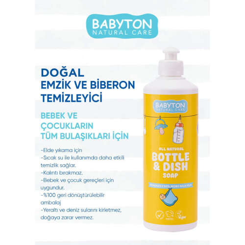 Babyton Doğal Emzik ve Biberon Temizleyicisi 500 ml - 4