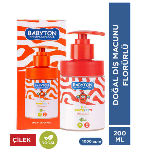 Babyton Kids Toothpaste +2 Yaş Çilekli Diş Macunu 200 ml - Babyton