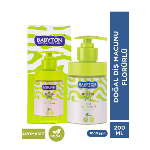 Babyton Kids Toothpaste Flavor Free 2 Yaş Diş Macunu 200 ml - Babyton