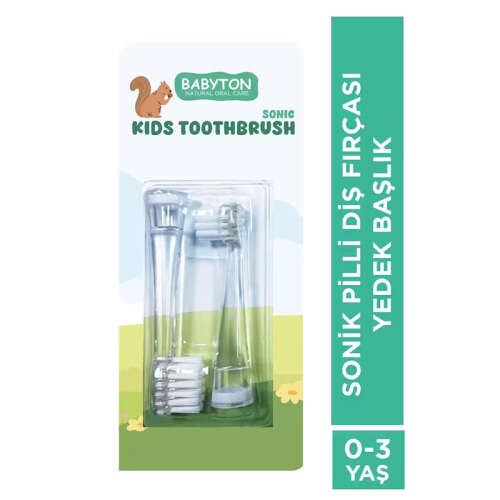 Babyton Sonik Pilli Diş Fırçası 2li Yedek Başlık - 2