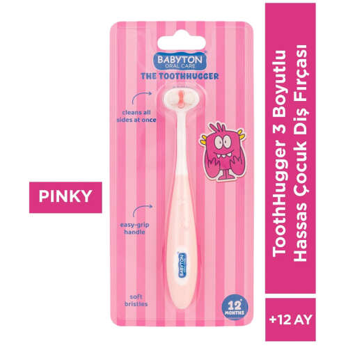 Babyton Toothhugger 3 Boyutlu Çocuk Diş Fırçası - Pinky - 2