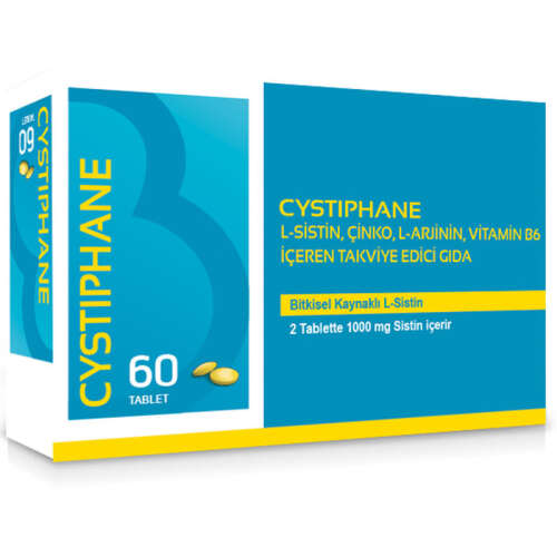 Bailleul Dermatoloji Cystiphane L-Sistin, Çinko, L-Arjinin, Vitamin B6 içeren Takviye Edici Gıda 60 Tablet - Bailleul Dermatoloji