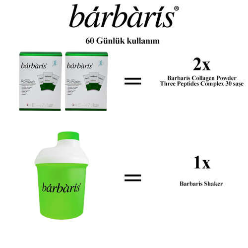 Barbaris Collagen Powder Three Peptides Complex 30x2 Saşe - Shaker Hediyeli - 2