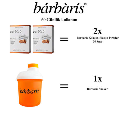 Barbaris Kolajen Elastin Powder 30x2 Saşe - Shaker Hediyeli - 2
