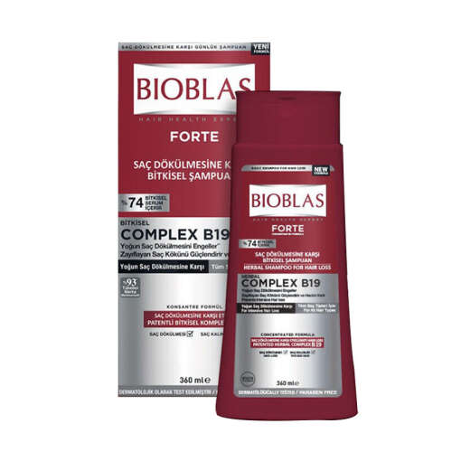 Bioblas Forte Complex B19 Yoğun Saç Dökülmelerine Karşı Bitkisel Şampuan 360 ml - Bioblas