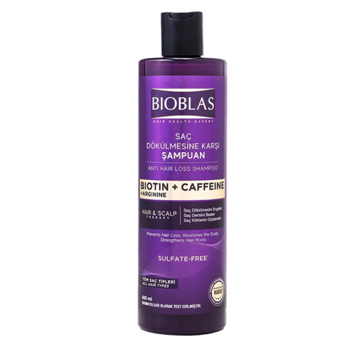 Bioblas Saç Dökülmesine Karşı Biotin ve Kafein İçeren Şampuan 400 ml - Bioblas