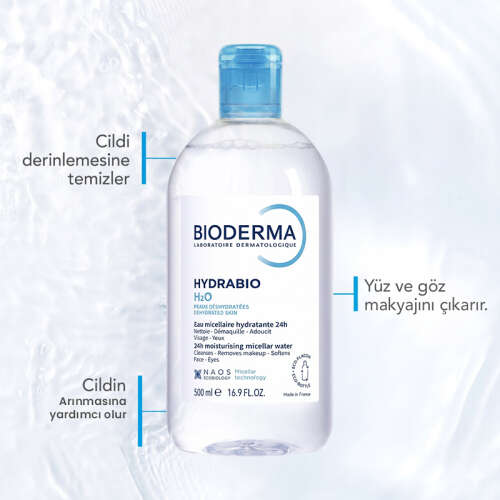 Bioderma Hydrabio H2O Yüz ve Makyaj Temizleme Suyu 500 ml - 8