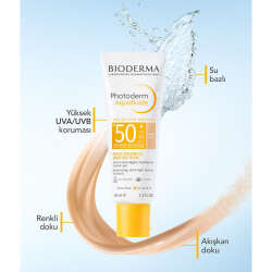Bioderma Photoderm SPF 50+ Aquafluide Renkli Güneş Kremi 40 ml - Light - 4