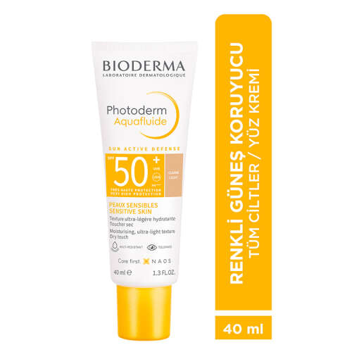 Bioderma Photoderm SPF 50+ Aquafluide Renkli Güneş Kremi 40 ml - Light - Bioderma