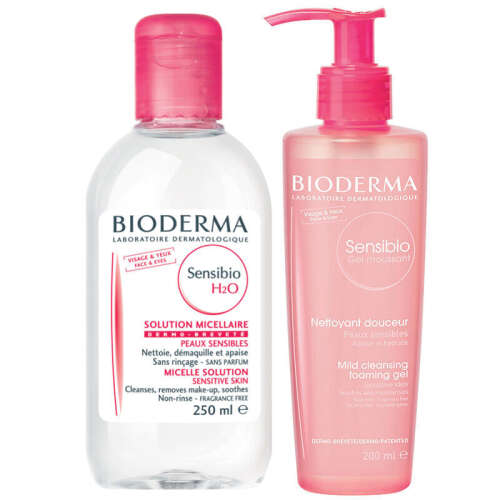 Bioderma Sensibio H2O 250ml + Sensibio Cleansing Foaming Gel 200ml - Bioderma