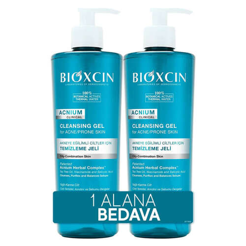 Bioxcin Acnium Sebum Dengeleyici Yüz Yıkama Jeli 1 ALANA 1 BEDAVA - Bioxcin