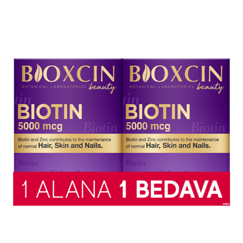 Bioxcin Biotin 5000 mcg Takviye Edici Gıda 30 Tablet - 1 ALANA 1 BEDAVA - Bioxcin
