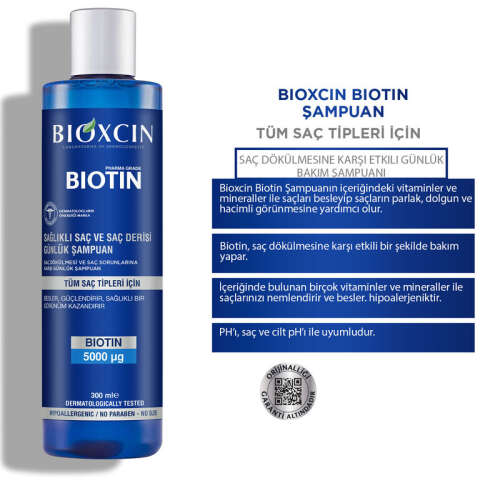 Bioxcin Biotin Şampuan 300 ml | Tüm Saç Tipleri - 3