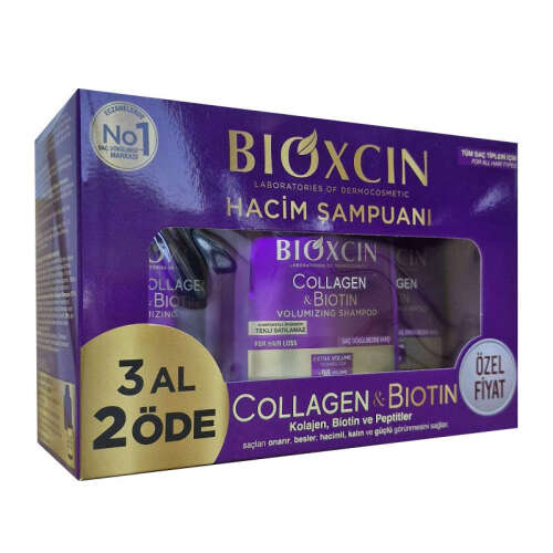 Bioxcin Collagen Biotin Saç Dökülmesine Karşı Şampuan 300 ml- 3 al 2 öde - Bioxcin