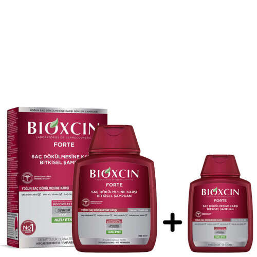Bioxcin Forte Bitkisel Şampuan 300 ml Forte Şampuan 100 ml HEDİYE - 1