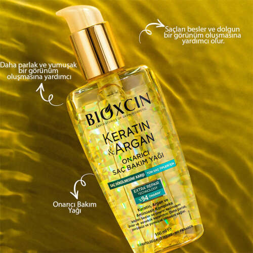 Bioxcin Keratin ve Argan Onarıcı Saç Bakım Yağı 150 ml - 3