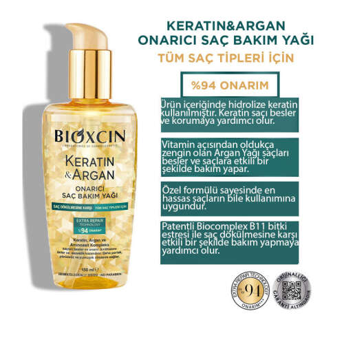 Bioxcin Keratin ve Argan Onarıcı Saç Bakım Yağı 150 ml - 7