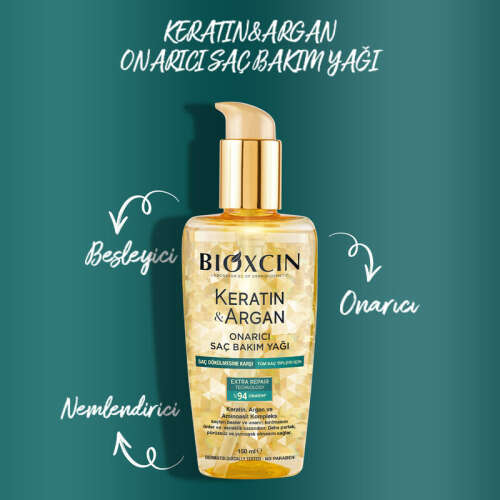 Bioxcin Keratin ve Argan Bariyer Onarıcı Saç Bakım Yağı 150 ml - 2