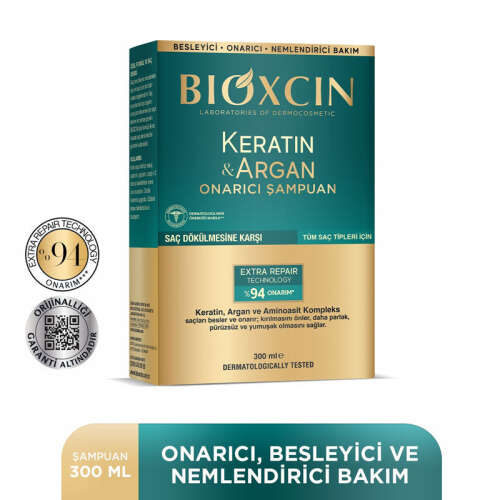Bioxcin Keratin ve Argan Bariyer Onarıcı Şampuan 300 ml - 3