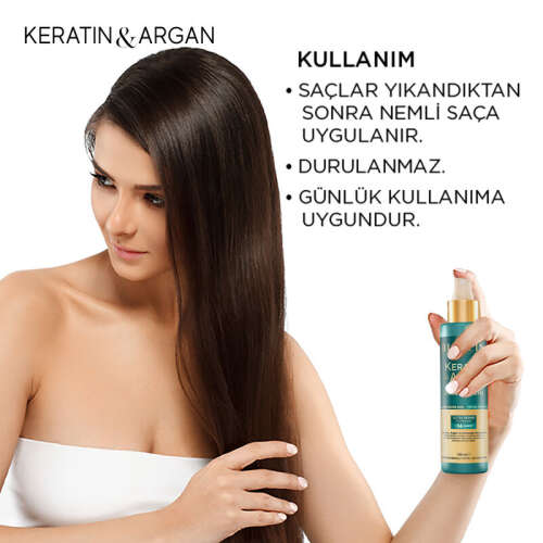 Bioxcin Keratin ve Argan Onarıcı Sıvı Saç Kremi 150 ml - 6