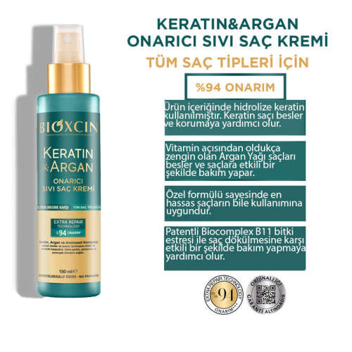 Bioxcin Keratin ve Argan Sıvı Saç Kremi 150 ml - 2