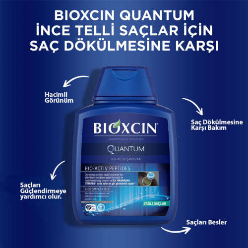 Bioxcin Quantum Yağlı Saçlar İçin Şampuan 300ml - 3