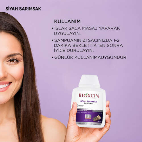 Bioxcin Saç Dökülmesine Karşı Siyah Sarımsak Şampuanı 300 ml - 100 ml Şampuan HEDİYE - 5