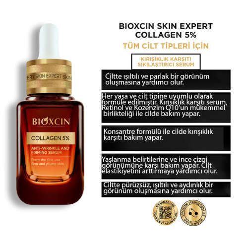 Bioxcin Skin Expert Collagen 5% Kırışıklık Karşıtı Sıkılaştırıcı Serum 30 ml - 2