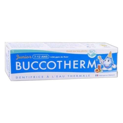 Buccotherm Junior Şeftali Buzlu Çay Aromalı 7-12 Yaş+ Diş Macunu 50 ml - Buccotherm