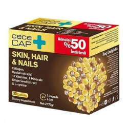 Cececap Skin Hair Nails Takviye Edici Gıda 2 x 30 Kapsül - İkincisi %50 İndirimli - 1