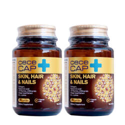 Cececap Skin Hair Nails Takviye Edici Gıda 2 x 30 Kapsül - İkincisi %50 İndirimli - 2
