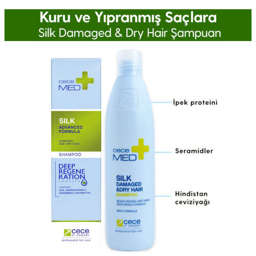 CeceMED Kuru Yıpranmış ve Boyalı Saçlar İçin Şampuan 300 ml - 2