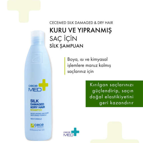 CeceMED Kuru Yıpranmış ve Boyalı Saçlar İçin Şampuan 300 ml - 3