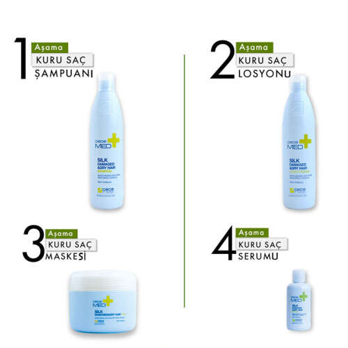 CeceMED Kuru Yıpranmış ve Boyalı Saçlar İçin Şampuan 300 ml - 5