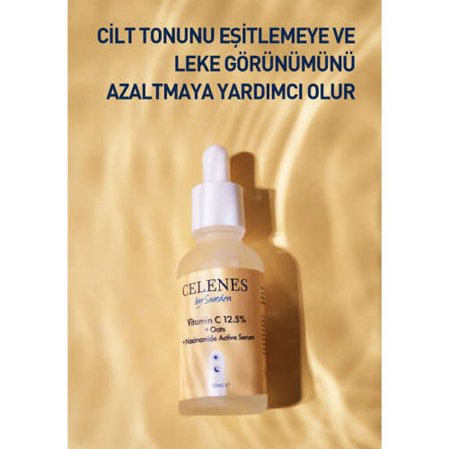 Celenes By Sweden C Vitamini 25 + Yulaf Sütü Niasinamid Aktifli Serum 30 ml - 4