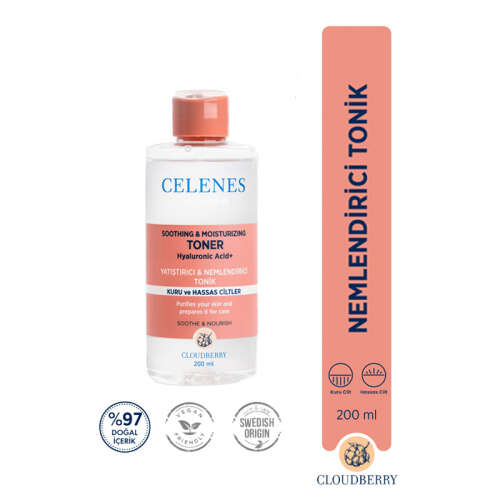 Celenes By Sweden Hyalüronik Asit İçeren Yoğun Nemlendirici Cloudberry Tonik 200 ml - 2