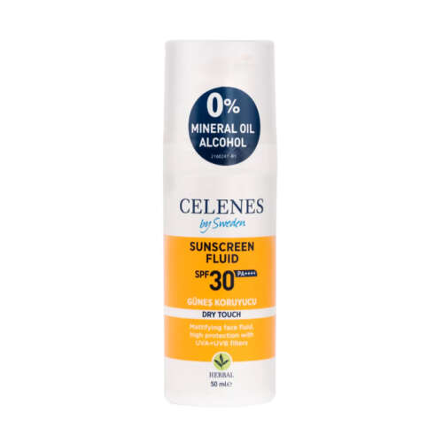 Celenes By Sweden Herbal Dry Touch Spf30+ Mat Bitişli Güneş Kremi 50 ml - Celenes By Sweden