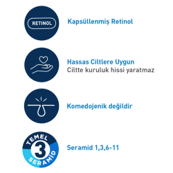 CeraVe Tüm Cilt Tipleri İçin Yenileyici Retinol Serum 30 ml - 3