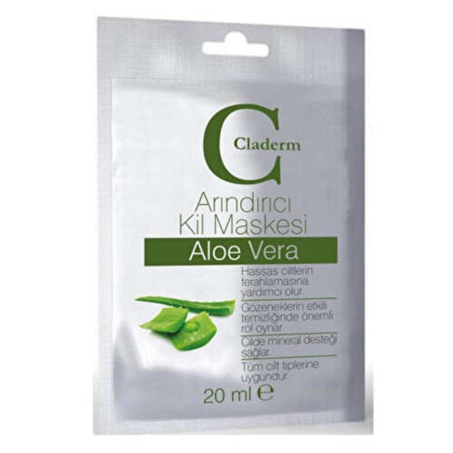 Claderm Aloe Vera İçerikli Arındırıcı Kil Maskesi 20 ml - Claderm