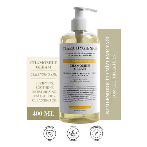 Clara Hygienics Chamomile Gleam Cilt Temizleme Yağı 400 ml - Clara Hygienics