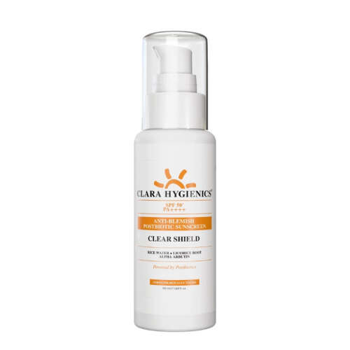 Clara Hygienics Clear Shield 50+ SPF Anti-Blemish Posbiotic Sunscreen 50 ml - Clara Hygienics