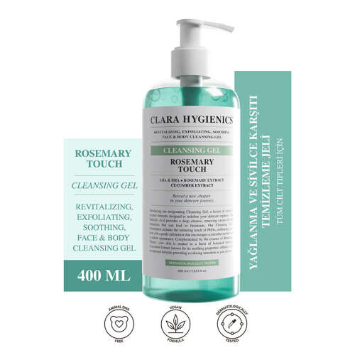 Clara Hygienics Rosemary Touch Pha Yüz Temizleme Jeli 400 ml - Clara Hygienics