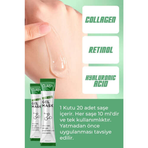 Clasy Care Aloe Vera Gel Mask 10 ml X 20 Saşe - 4