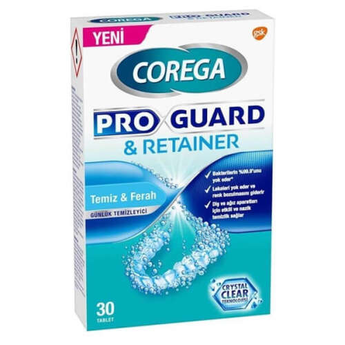 Corega Pro Guard Ortodontik Günlük Temizleyici Tablet 30 Tablet - Corega