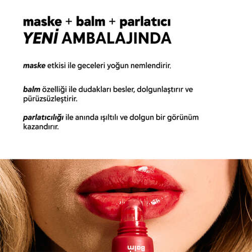 Cream Co. 3in1 Lip Balm 10 ml - Strawberry Sorbet - 8