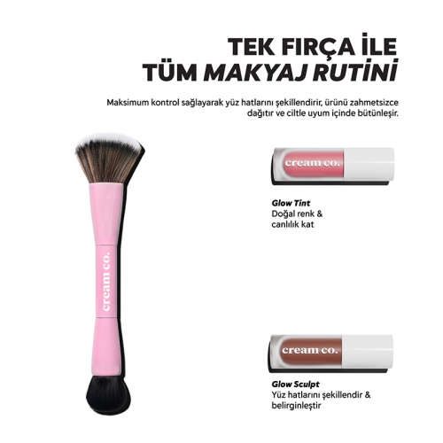 Cream Co. Dual-Ended Makeup Brush - 6
